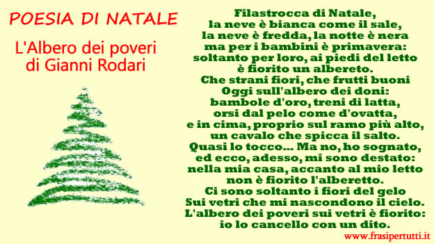 Poesia Di Natale Albero.Poesia Di Natale Frasi Per Tutti